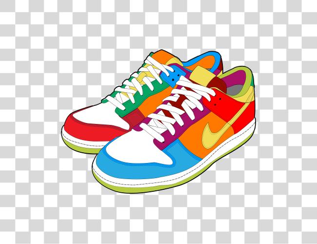 Download colorido Sneakers Shoes Clip arte