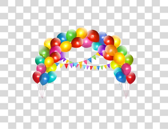 Download Cakes And Balloons Globos De Cumpleaos Clip Art