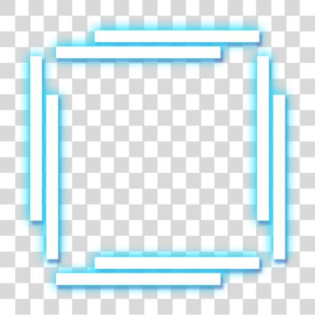 Download neon square lines line glow light frame Light PNG file