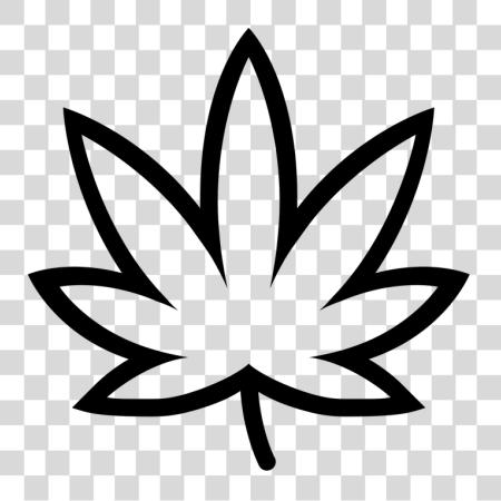 Download Pot Leaf Outline Cannabis Leaf Outline PNG file