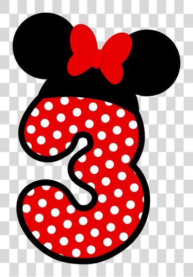 Download Minnie Mouse Number Numero 5 Minnie PNG file