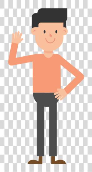 Download Man Waving Hand Cartoon Man Waving PNG file