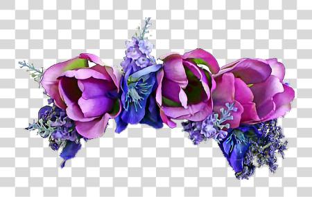 下载 ftestickers 花 floralarrangement flowercrown 紫色 花 皇冠 PNG file