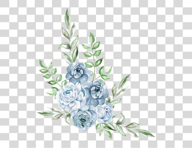 Download freetoedit ftestickers watercolor blue rose cluster Flower Watercolor Blue Clip Art