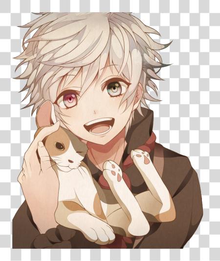 Download Anime Boy Smile Cute Anime Cat Boy PNG file