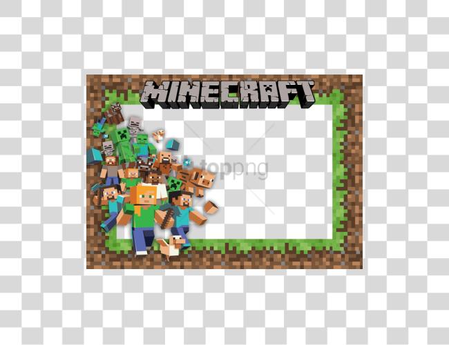 Download Convite Minecraft Image con Moldura Para Foto Minecraft Clip arte