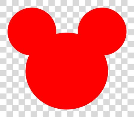 Download Mickey ratón orejas rojo Mickey cabeza PNG file