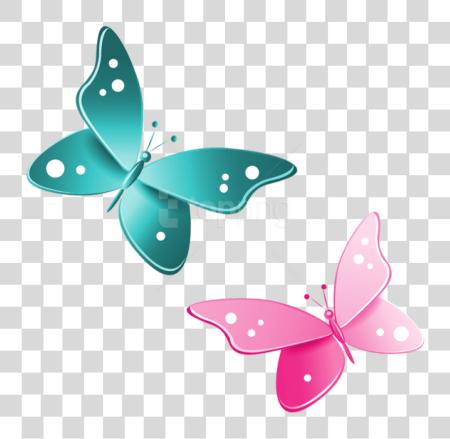 Download azul y Pink Butterflies mariposa PNG file