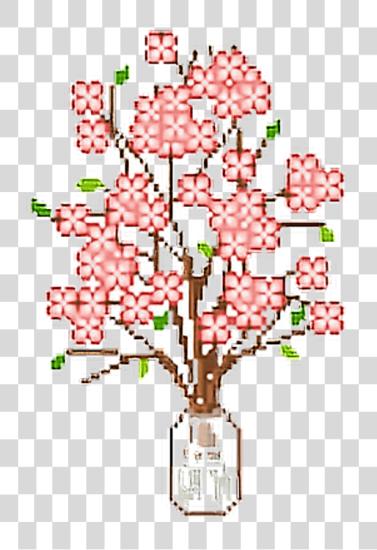 تحميل زهور pixel وردي cute kawaii زهرة Pixel بي ان جي ملف