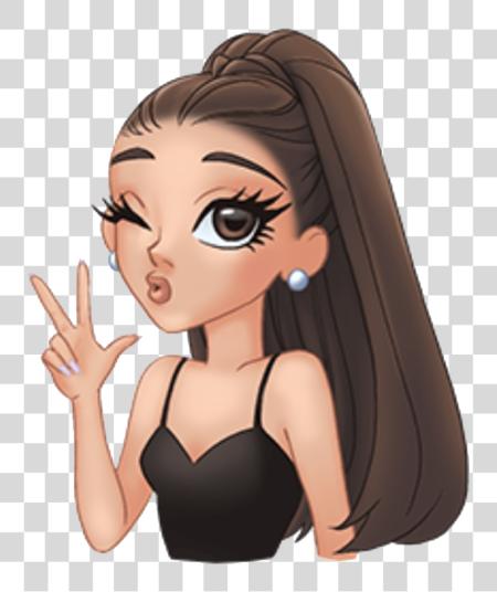 Download Arimoji Wink Peace Cute Kiss Kissyface Arianagrande Ariana Grande Ari Emoji PNG file