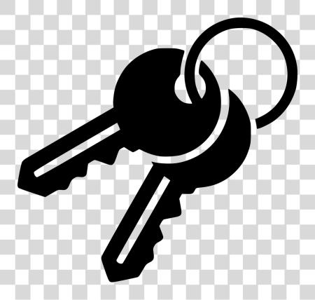 Download Key Icon Keychain Black And White PNG file