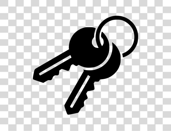 Download Key Icon Keychain Black And White Clip Art