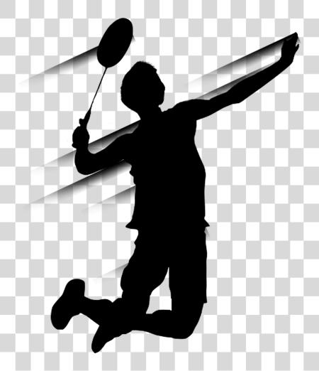 下载 Badminton Silhouette Badminton Silhouette Smash Badminton PNG file