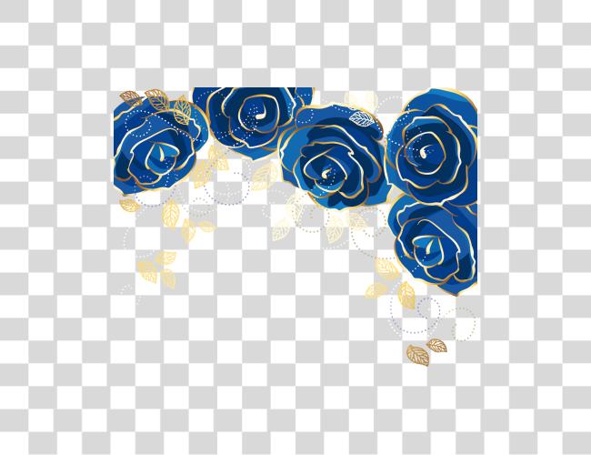 Download rosa rosas rosesticker midnight oro azul royalblue azul floral Clip arte