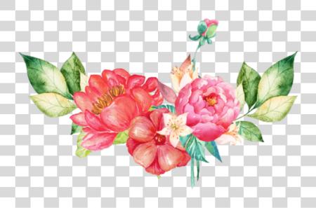 Download Border acuarela flor PNG file