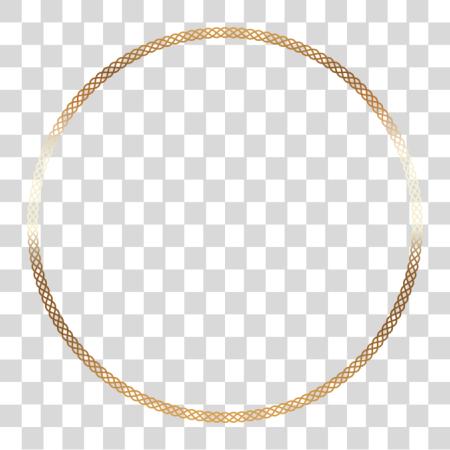 Download Written By Dreamland In Gold Circular Border On 26 Circle Frame PNG file