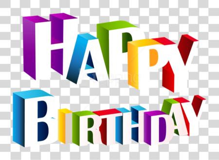 Download Happy Birthday Multlor Happy Birthday Text PNG file