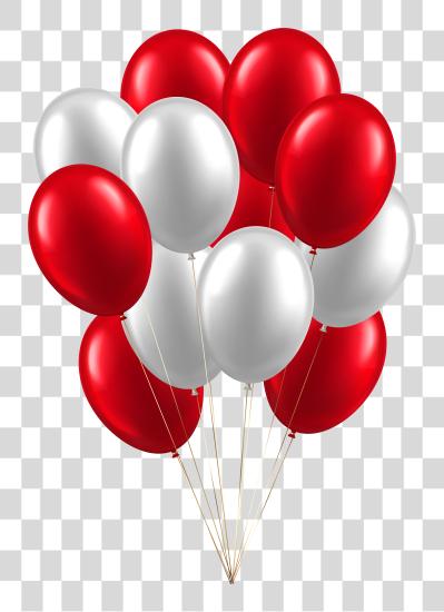 Download vista Full Size blanco y rojo globos PNG file