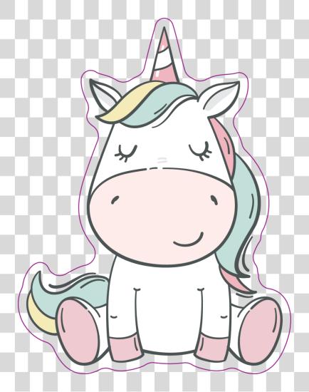 Download Pink Unicorn Kawaii Stickers Cute Baby Unicorn PNG file