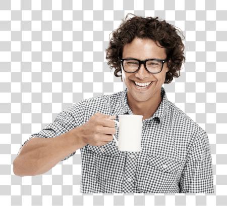 Download Man Drinking Coffee PNG file