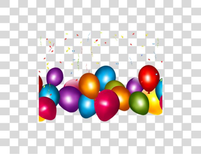 Download Birthday Confetti Happy Birthday Balloon Clip Art