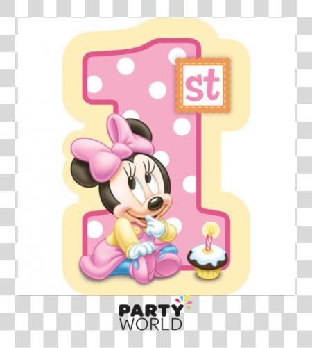 Download Minnie Mouse 1st Birthday Minnie Mouse Baby 1 PNG file