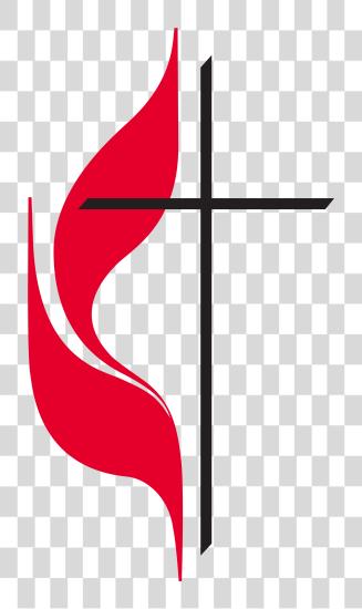 下载 十字 和 Flame United Methodist Logo PNG file