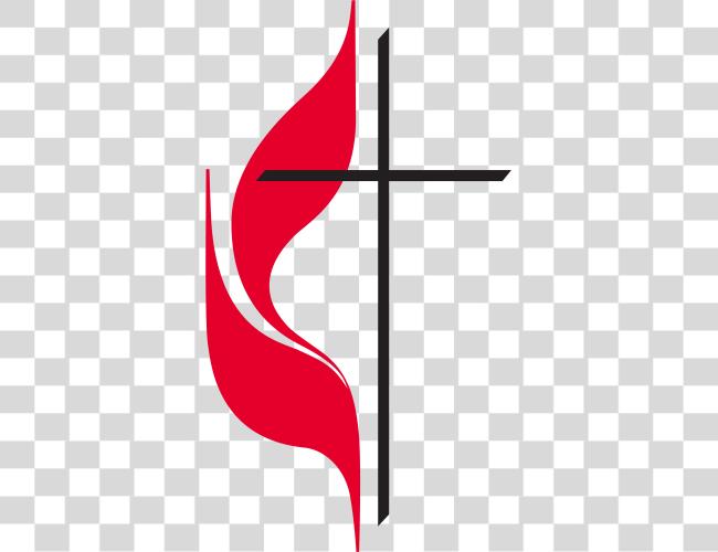 تحميل صليب و Flame United Methodist شعار مقطوعة فن