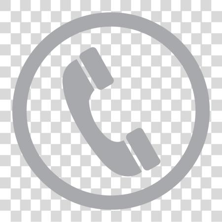 Download Telephone Icon Grey Blue Phone Icon PNG file