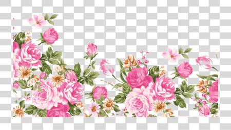 Download Dibujos Animados Hechos A Mano Con Flores Rosas Decorativas PNG file