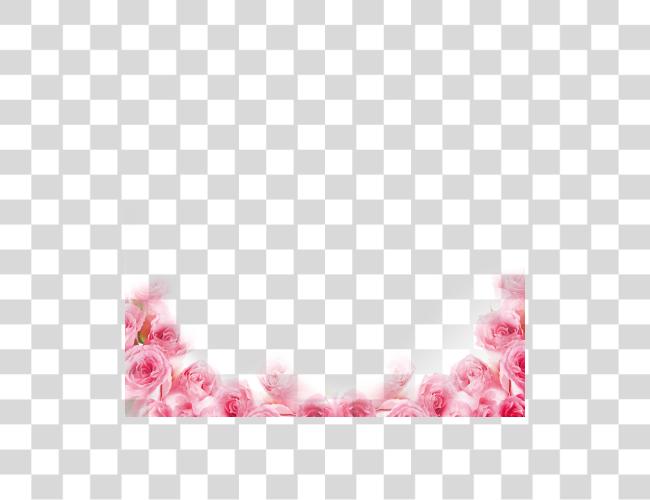 Download Pink Rose Border Clip Art