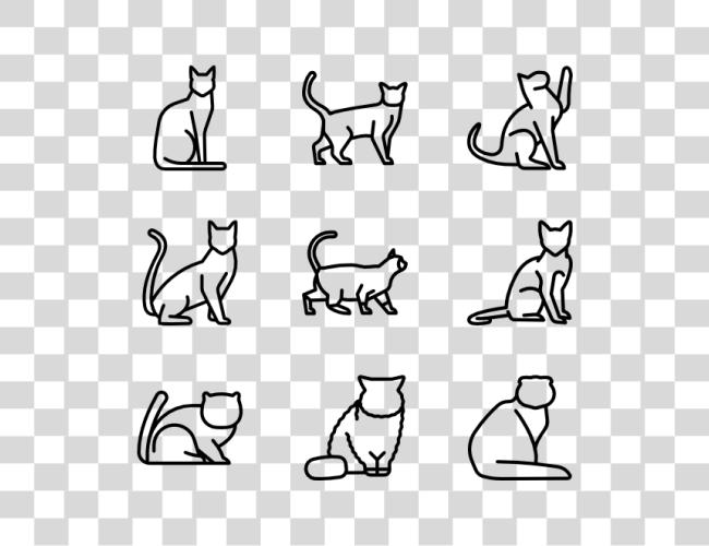 Download Cat Breed Bodies Cat Line Clip Art