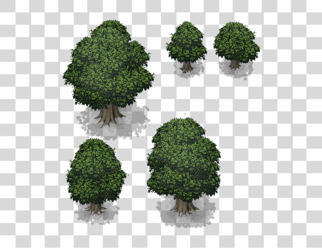 Download Green Trees With Shadows For Parallax Mapping Or Rpg Rpg Maker Mv Tree Tileset Clip Art