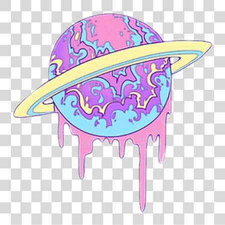 Download saturn pastel grunge pretty trippy aesthetic Pastel Tumblr Watercolor PNG file