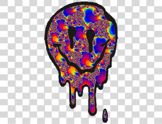 تحميل وجه مبتسم dripping tumblr إيموجي ابتسامة slime أحمر Trippy Acid وجه مبتسم مقدمة مقطوعة فن