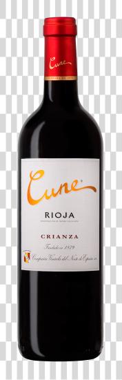 下载 Cune Crianza Wine Bottle PNG file