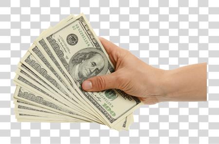 下载 Money In Hand 100 Dollar Bill PNG file