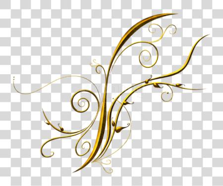 Download Golden Deco Ornament Flower Gold PNG file