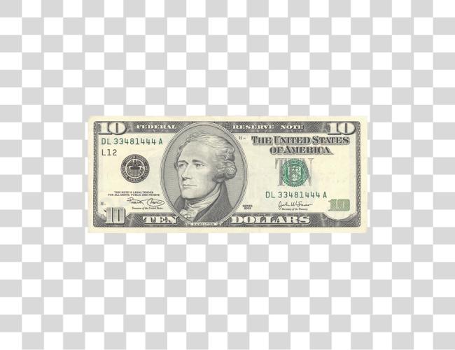 Download 10 Dollar Bill Alexander Hamilton On The 10 Dollar Bill Clip Art