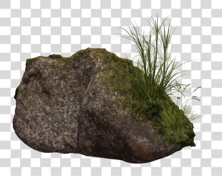 Download Stone Image Rock con Moss PNG file