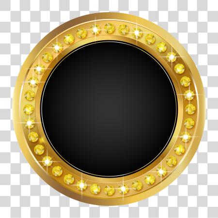 تحميل Seal ذهب Black صورة Circle ذهب Frame بي ان جي ملف