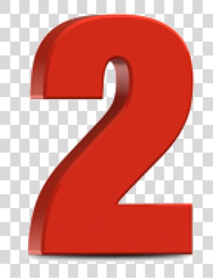 Download Number 2 Number 2 In Red PNG file