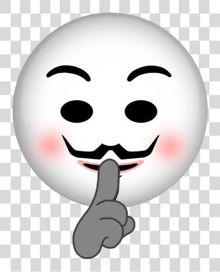 Download Anonymous emoji Anonymous máscara emojis Emoticon Stickers Anonymous emoji PNG file