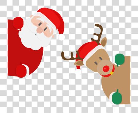 下载 chrismas santa clause 和 他的 动物 PNG file