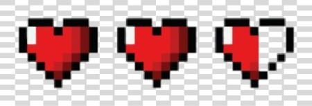 下载 心 minecraft 3 Zelda Heart 8 Bits PNG file