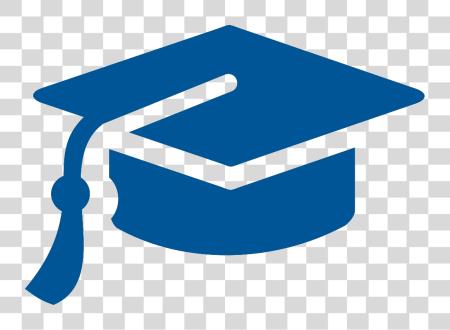 Download Educated azul graduación Cap icono PNG file