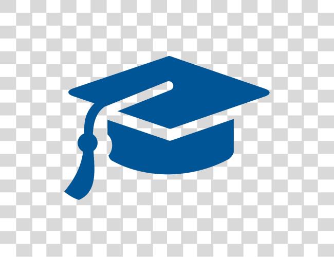 Download Educated Blue Graduation Cap Icon Clip Art