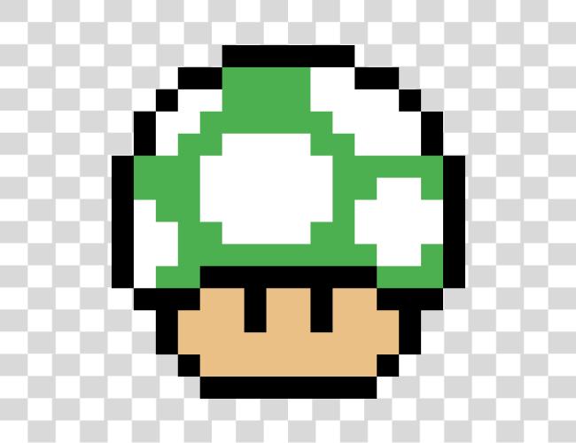 Download Hongo Verde Pixel Mario Green Mushroom Clip Art