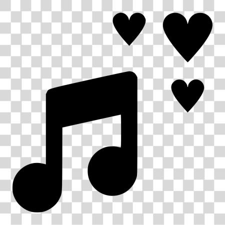 Download Picture amor música Svg icono música icono negro PNG file