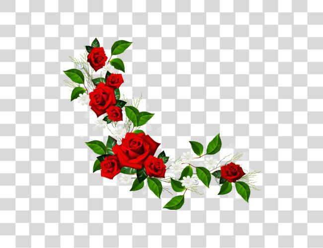 Download Rose Frame Border Red Flower Frame Clip Art